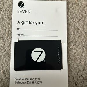 $100 SEVEN  hair salon gift card